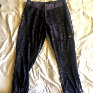 Purple Nike Relay Crop Pants